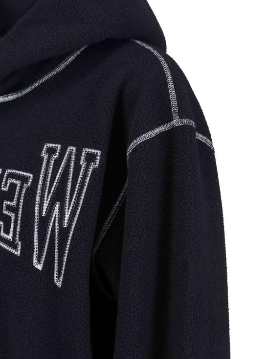  MM6 메종마르지엘라 스웨터 Mm6 메종 마르지엘라 웰컴 풀오버 후디 블랙 - MM6 MAISON MARGIELA