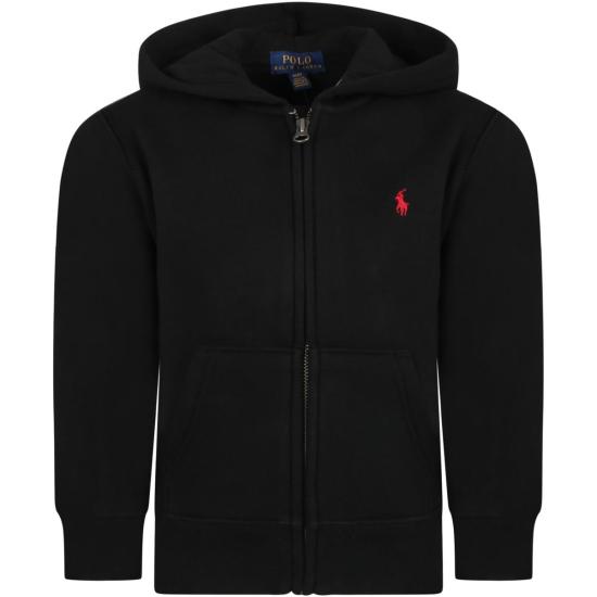  [키즈] 랄프 로렌 풀오버 아동용 포니 로고 스웨트셔츠 블랙