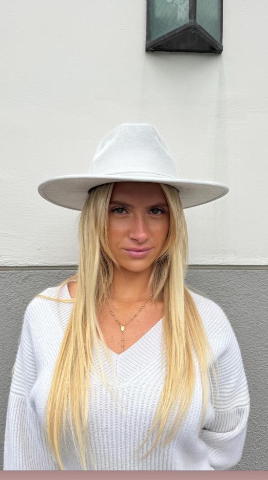  Wilder and Soul 모자 스웨이드 플랫 브림 햇