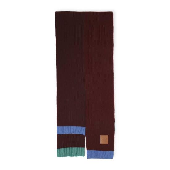  로에베 머플러/스카프 30x178 비대칭 스카프 그린 레드 멀티컬러 - LOEWE