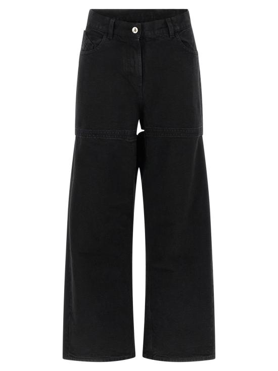  디 아티코 데님 팬츠 아티코 컷아웃 진 블랙