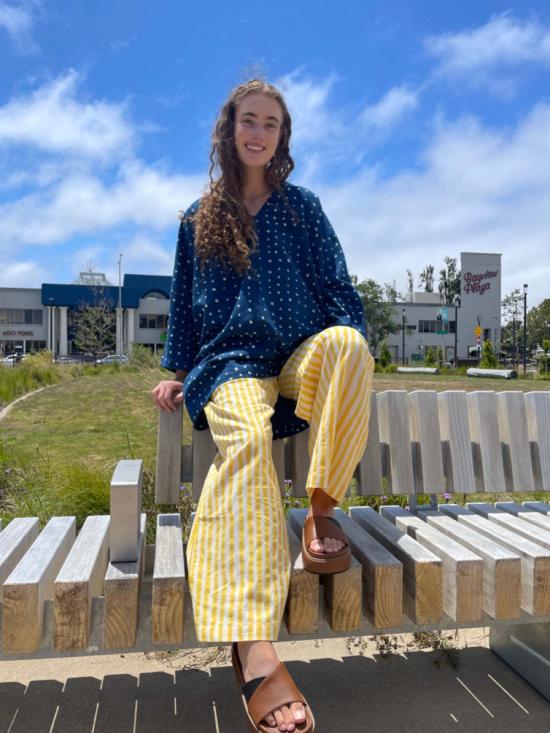  Happy French Gang 팔라초 팬츠 해피 프렌치 갱 오마르 레이  옐로우 - OTHER BRANDS