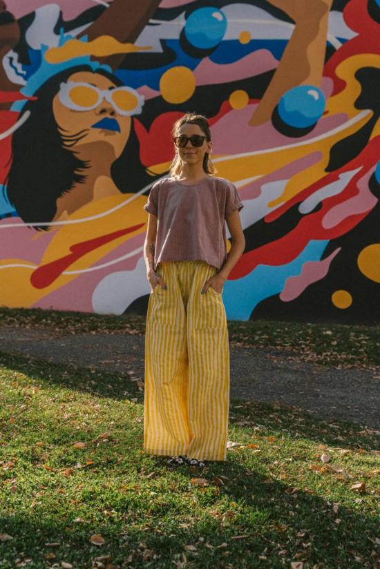  Happy French Gang 팔라초 팬츠 해피 프렌치 갱 오마르 레이  옐로우 - OTHER BRANDS