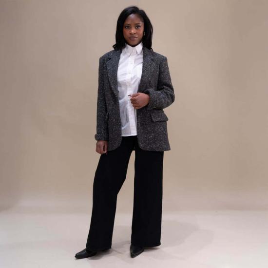  알리지 수트 자켓 알리시 울 블레이저 스페클드 앤트러사이트 - ALYSI