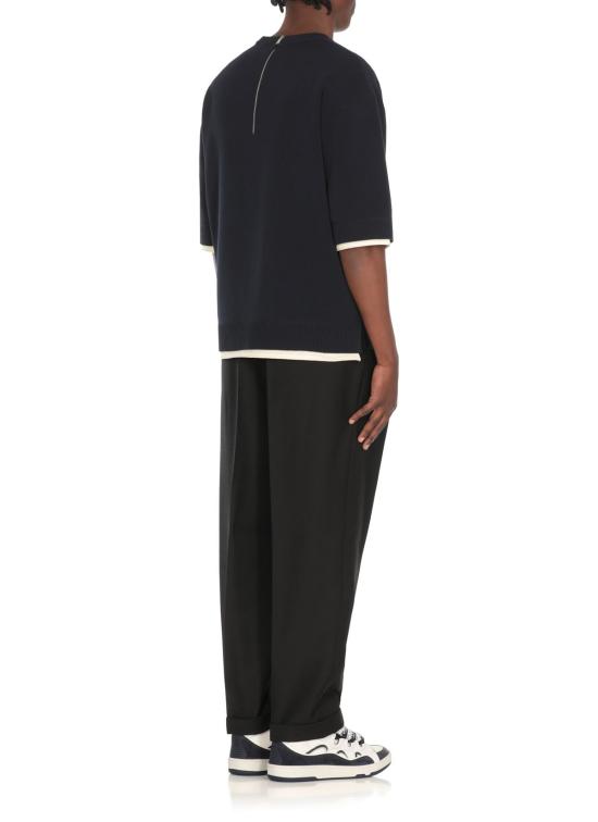  랑방 스웨터 코튼  네이비 블루 - LANVIN