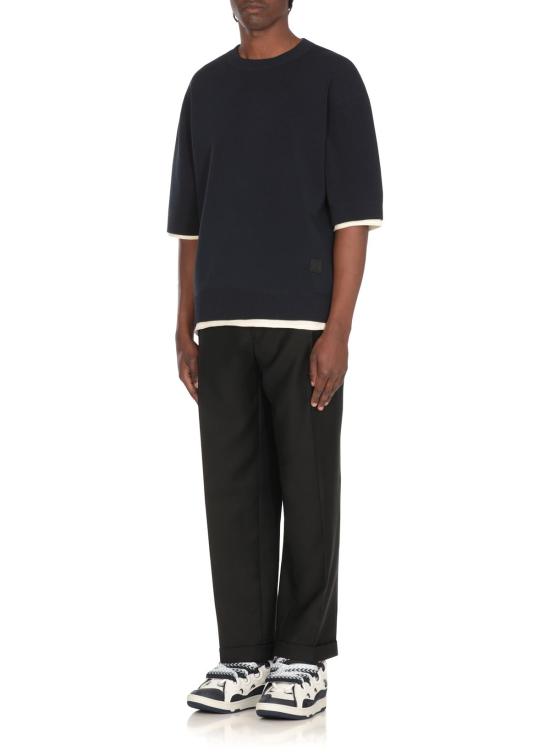  랑방 스웨터 코튼  네이비 블루 - LANVIN