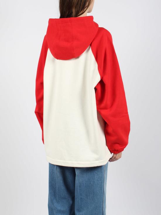  구찌 스웨터 코튼 저지 후드 스웨트셔츠 화이트 - GUCCI