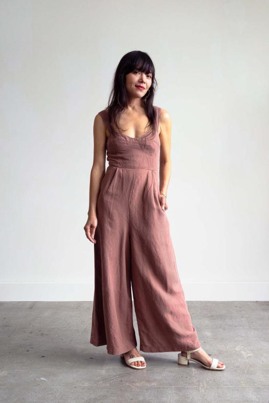  왈츠 점프수트 브라렛  클레이