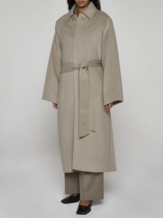  아미 트렌치 코트 알렉상드르 마티우시 울 & 캐시미어 코트 베이지 - AMI