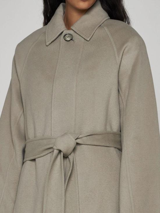  아미 트렌치 코트 알렉상드르 마티우시 울 & 캐시미어 코트 베이지 - AMI