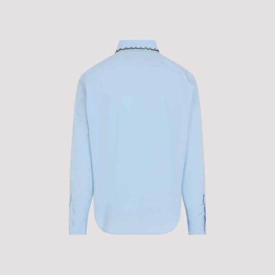  발렌티노 가라바니 긴팔 셔츠 Valentino Camicia Maniche Lunghe Ricamata 셔츠 Cielo - VALENTINO GARAVANI