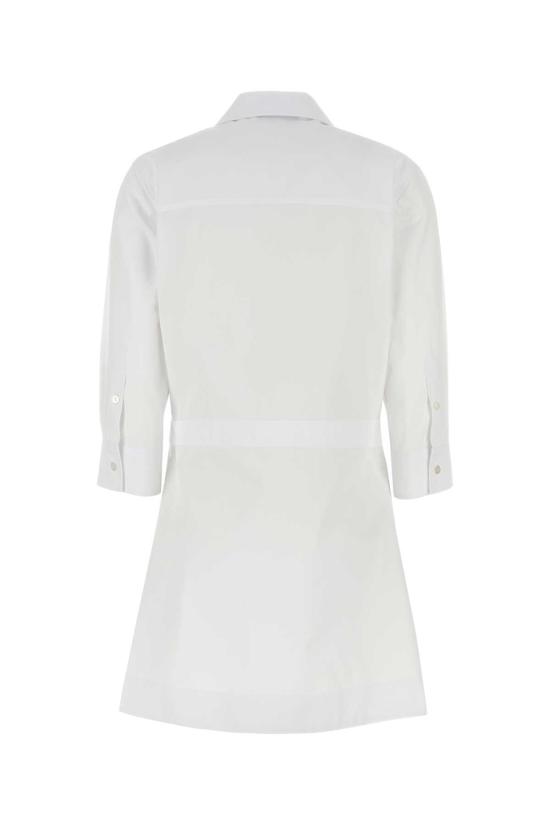  구찌 미디 원피스 화이트 포플린 셔츠 드레스 화이트 - GUCCI