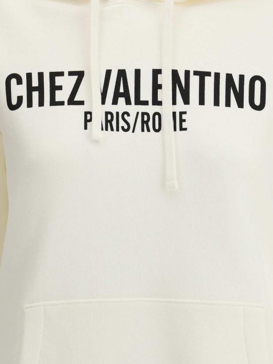  발렌티노 가라바니 스웨터 Valentino 로고 후디 Avorio - VALENTINO GARAVANI