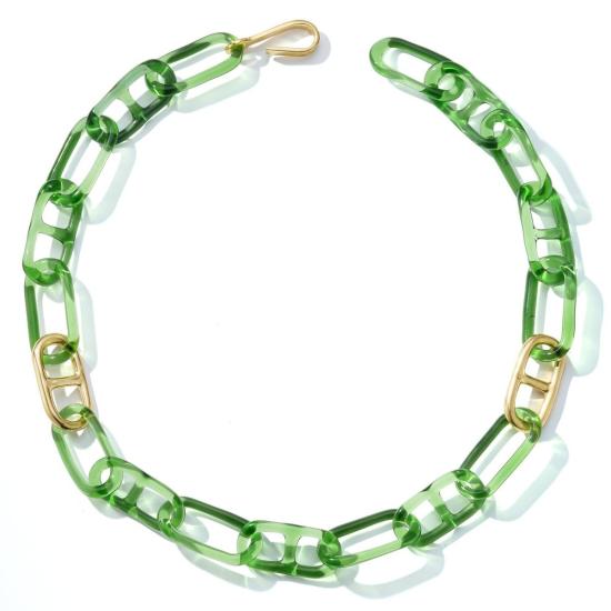  제인 다렌스부르그 목걸이/팬던트 제인 다렌스버그 타원형 및 황동 마리너 링크 목걸이 프리엔 - JANE DARENSBOURG