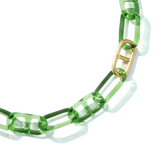  제인 다렌스부르그 목걸이/팬던트 제인 다렌스버그 타원형 및 황동 마리너 링크 목걸이 프리엔 - JANE DARENSBOURG