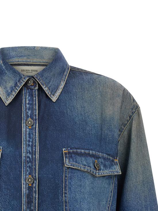 26SS 골든구스 블라우스 GWP02525P0024065010050100 Blue - GOLDEN GOOSE