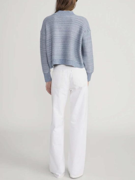  프레임 가디건 더 자카드 팜므 카디건 스카이 블루 멀티 - FRAME