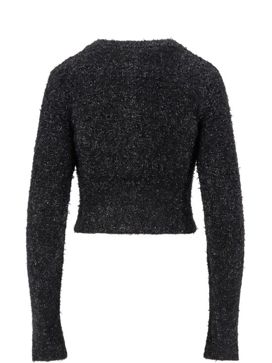  발렌시아가 가디건 크롭 트위드  블랙 - BALENCIAGA