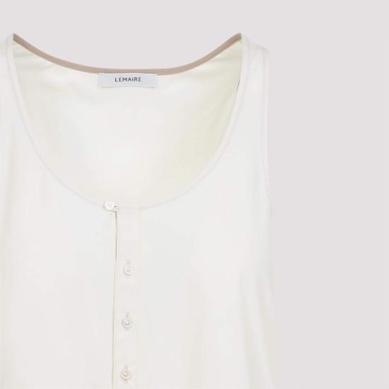  르메르 민소매 티셔츠 바이어스컷 탱크탑 크리미 화이트 - LEMAIRE