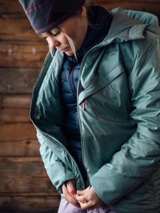  클라터뮤젠 봄버 자켓 클라터무젠 우르드 후드 재킷 페이디드 그린 - KLATTERMUSEN