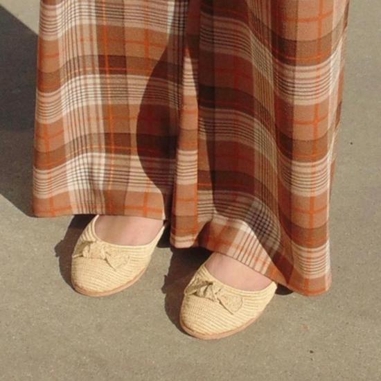  Proud Mary Footwear 플랫 슈즈 프라우드 메리 풋웨어 라피아 발레 플랫 내추럴