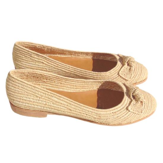  Proud Mary Footwear 플랫 슈즈 프라우드 메리 풋웨어 라피아 발레 플랫 내추럴 - OTHER BRANDS