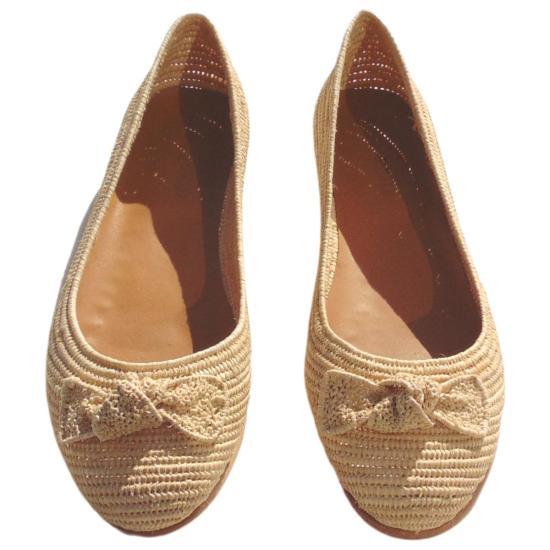  Proud Mary Footwear 플랫 슈즈 프라우드 메리 풋웨어 라피아 발레 플랫 내추럴 - OTHER BRANDS