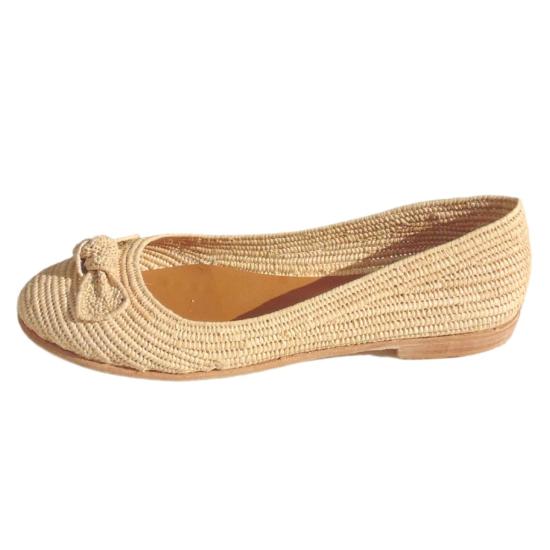  프라우드 메리 풋웨어 플랫 슈즈 라피아 발레 플랫 내추럴 - PROUD MARY FOOTWEAR