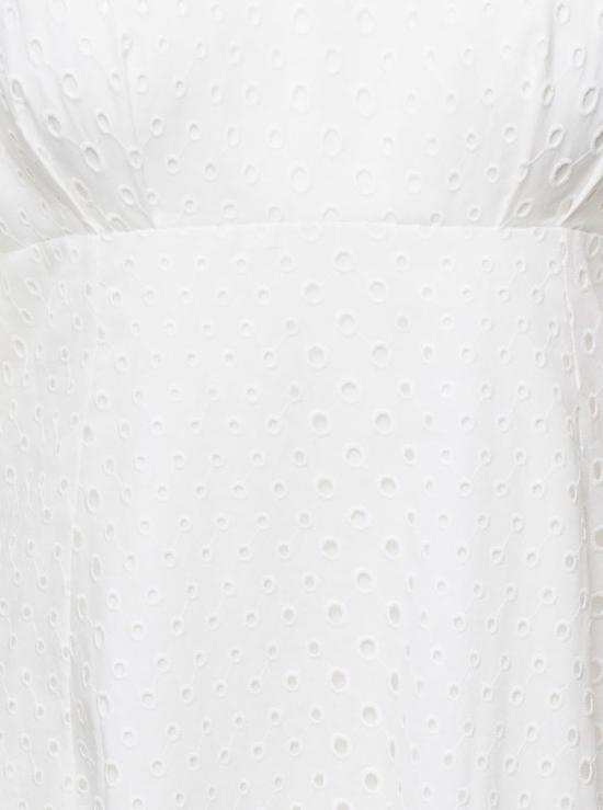  겐조 미디 원피스 반팔 플레어 미디 드레스 화이트 - KENZO