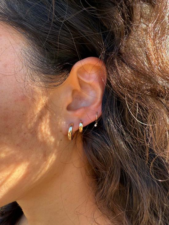  모나드 이어링 스몰 후프  골드