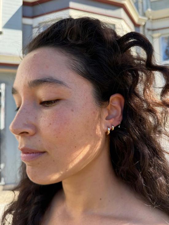  모나드 이어링 스몰 후프  골드 - MONADE