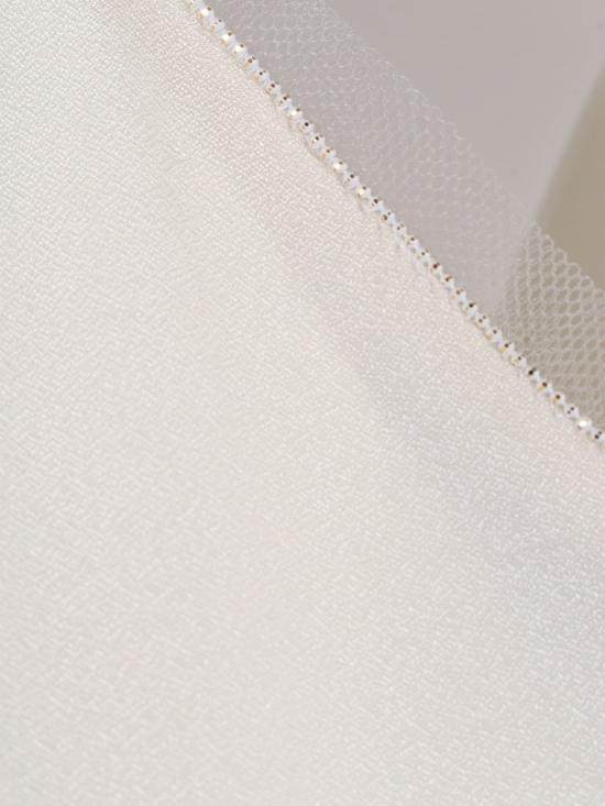  파비아나 필리피 블라우스 엔버 새틴 앞뒤 탑 필로 디아만테 디테일 탑 화이트 - FABIANA FILIPPI