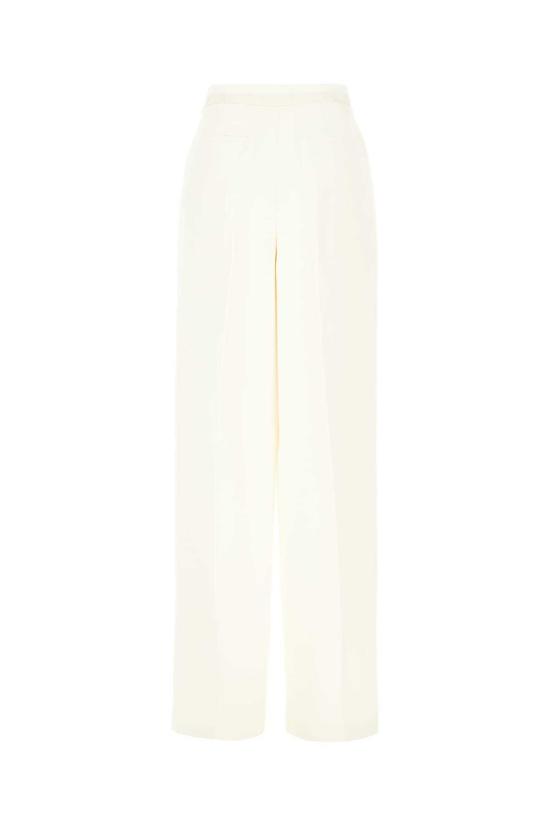  펜디 팬츠 아이보리 울 블렌드  오프 화이트 - FENDI