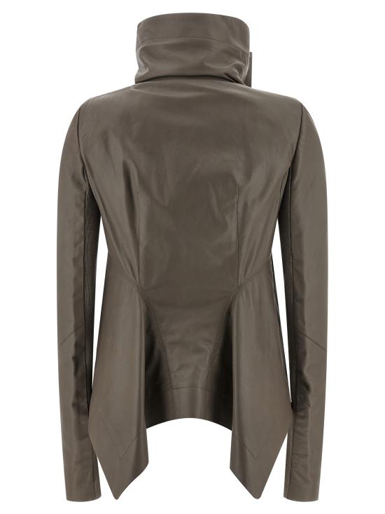 26SS 릭 오웬스 가죽 자켓 RP01F6743LBY34 Gray - RICK OWENS