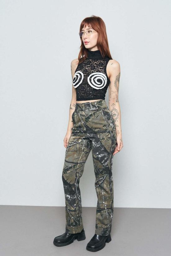  Fashion Brand Company 스트레이트 팬츠 패션 브랜드 컴퍼니 포레스트 카모 캔버스 - FASHION BRAND COMPANY