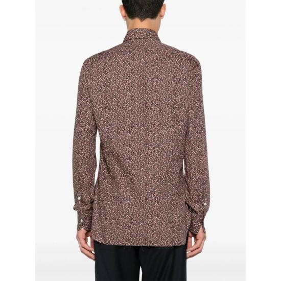  발바 긴팔 셔츠 바르바 나폴리  블루/브라운 - BARBA