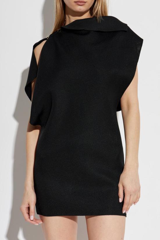  자크뮈스 미디 원피스 아플리케 장식 블랙 드레스 - JACQUEMUS