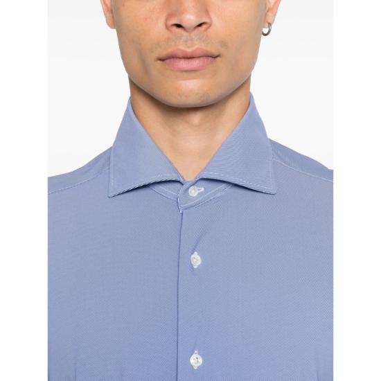  발바 긴팔 셔츠 바르바 나폴리  블루/화이트 - BARBA