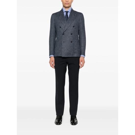  발바 긴팔 셔츠 바르바 나폴리  블루/화이트 - BARBA