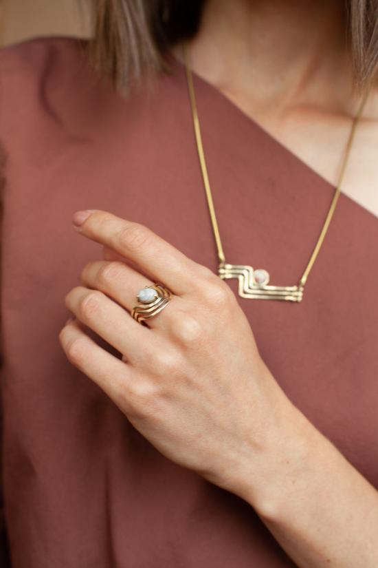  린지 루이스 주얼리 반지 스웨이 링 (황동) - LINDSAY LEWIS JEWELRY