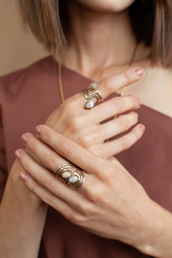  린지 루이스 주얼리 반지 스웨이 링 (황동) - LINDSAY LEWIS JEWELRY