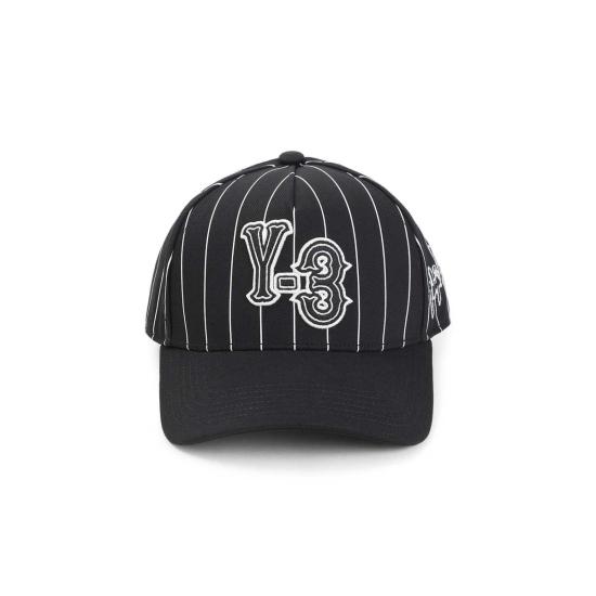  와이쓰리 모자 Y 3 핀스트라이 캡 블랙 - Y-3