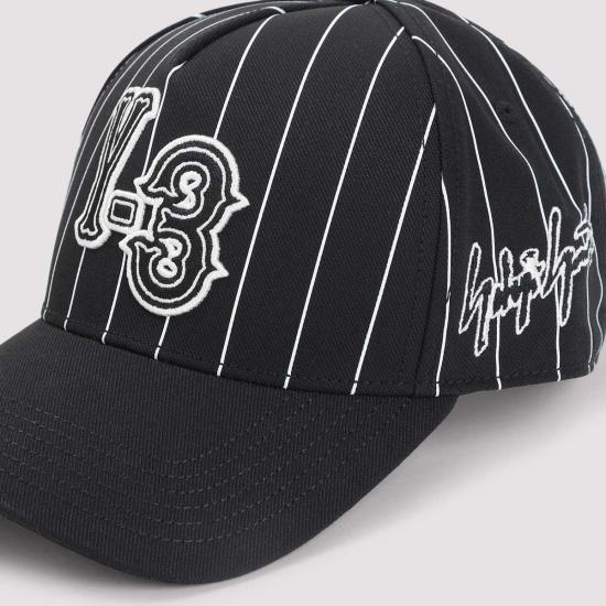  와이쓰리 모자 Y 3 핀스트라이 캡 블랙 - Y-3