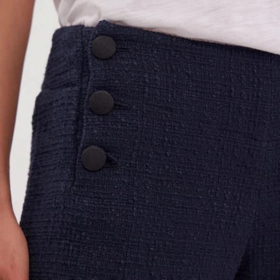  이네스 드 라 프레상쥬 스트레이트 팬츠 Ines De La Fressange 가브리엘 팬츠 네이비 - INES DE LA FRESSANGE