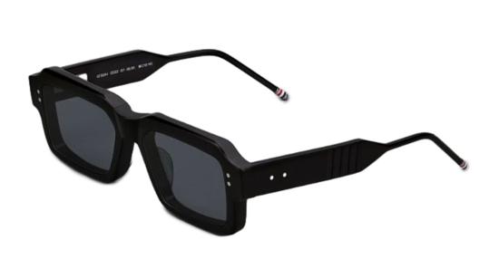  톰브라운 안경 톰 브라운 직사각형 선글라스 유광 블랙 - THOM BROWNE