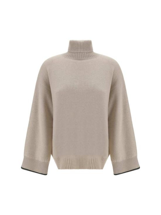  브루넬로 쿠치넬리 터틀넥 캐시미어  스웨터 페더