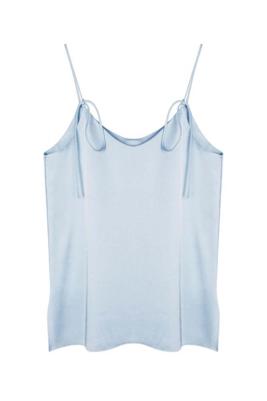  샌드베이지 민소매 티셔츠 샌드 베이지 소피아 슬리브리스 탑 스카이 블루 - SANDBEIGE