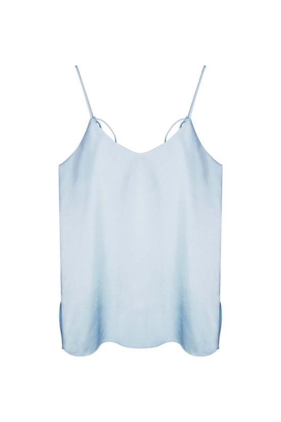  샌드베이지 민소매 티셔츠 샌드 베이지 소피아 슬리브리스 탑 스카이 블루 - SANDBEIGE