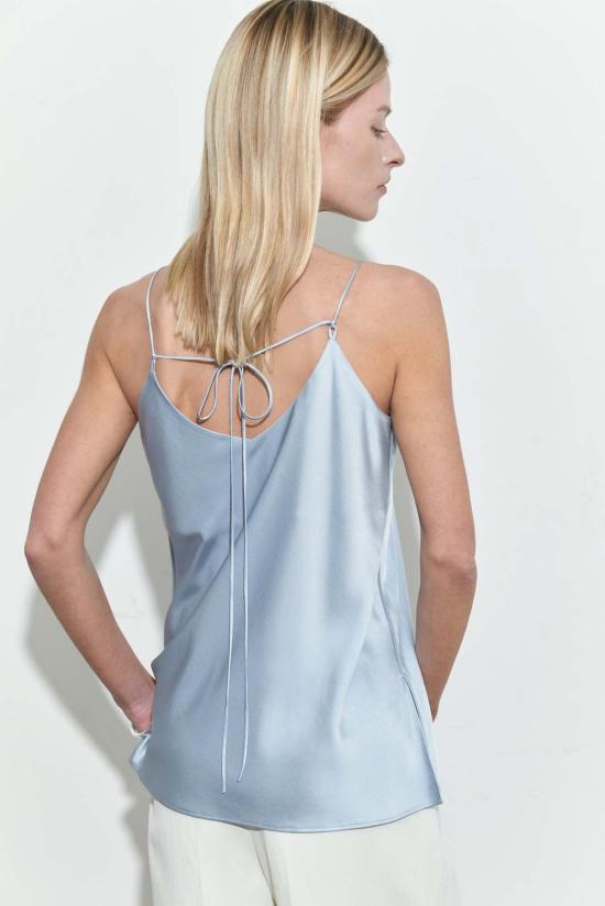  샌드베이지 민소매 티셔츠 샌드 베이지 소피아 슬리브리스 탑 스카이 블루 - SANDBEIGE