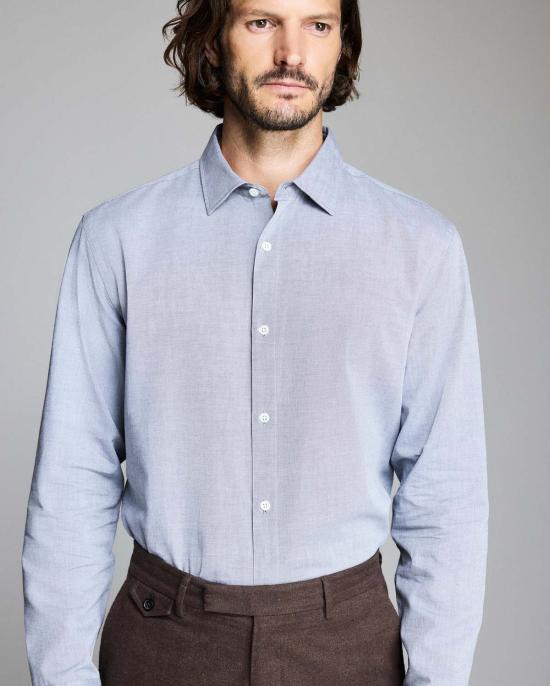  Billy Reid 긴팔 셔츠 빌리 리드 옥스포드 허치슨 드레스  라이트 그레이 - OTHER BRANDS